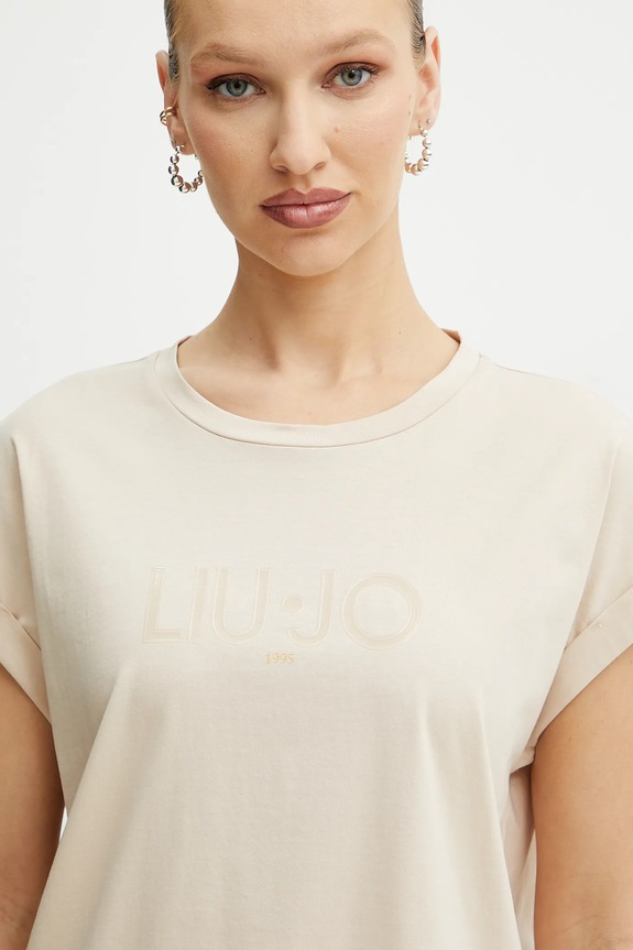 Μπλουζάκι Liu Jo μπεζ TA5181.JS003