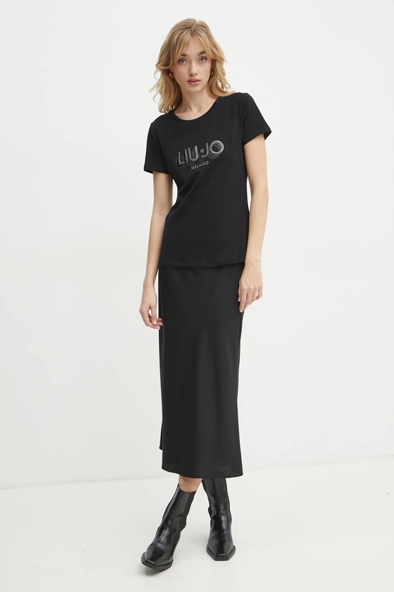 Liu Jo t-shirt TA5214.JS003 czarny SS25