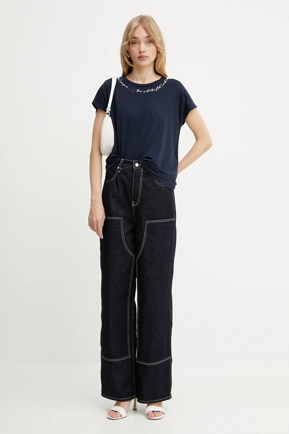 Liu Jo t-shirt TA5268.JS005 sötétkék SS25