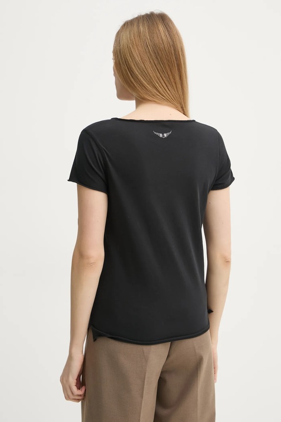 Odjeća Pamučna majica ZADIG&VOLTAIRE JWTN00447.19W.001 crna