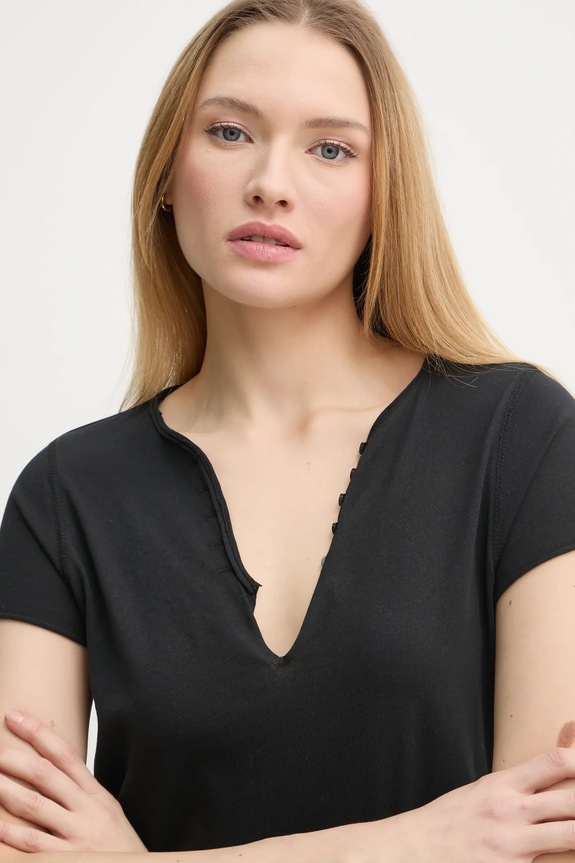 Pamučna majica ZADIG&VOLTAIRE crna JWTN00447.19W.001