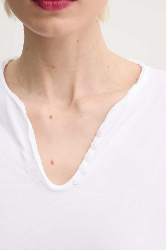 Bavlněné tričko ZADIG&VOLTAIRE JWTN02612.107 bílá