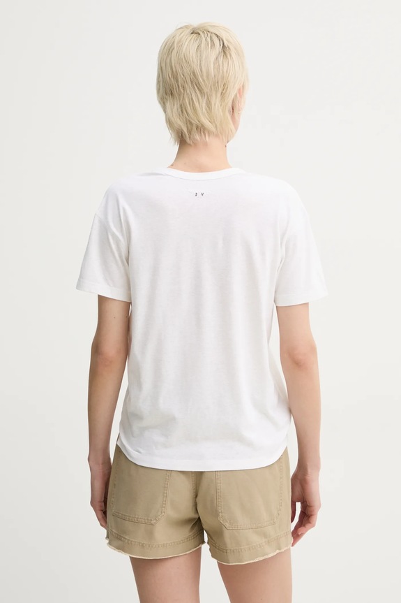 Îmbrăcăminte ZADIG&VOLTAIRE tricou din amestec de in JWTS02726.107 alb