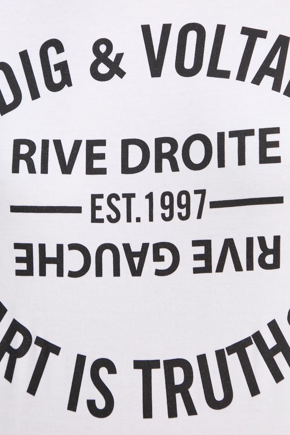 ZADIG&VOLTAIRE t-shirt bawełniany JWTS02769.107 biały