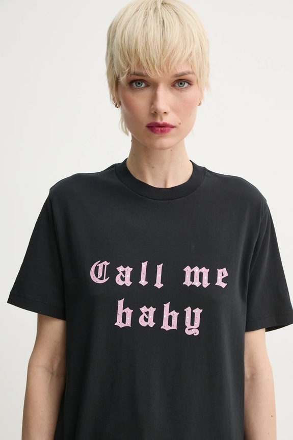 Bavlněné tričko ZADIG&VOLTAIRE černá JWTS02804.11