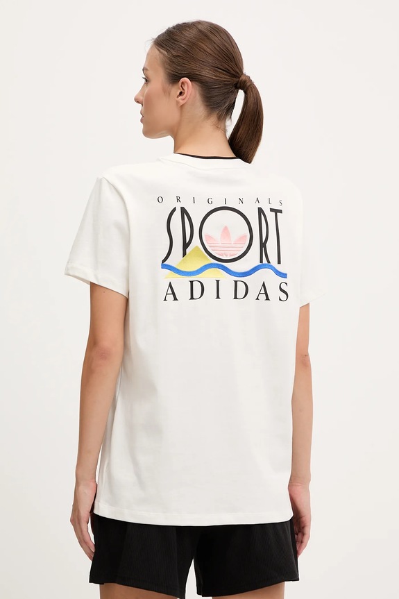 Oblečení Bavlněné tričko adidas Originals Graphic Loose T JC7768 bílá