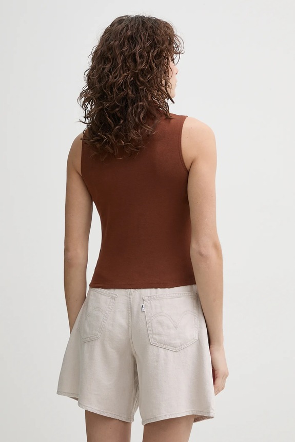 Oblečenie Top Levi's EFFORTLESS TANK 001J9 hnedá