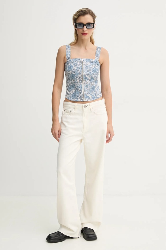 Blúzka Levi's SCULPTED BUSTIER 001W4 modrá SS25