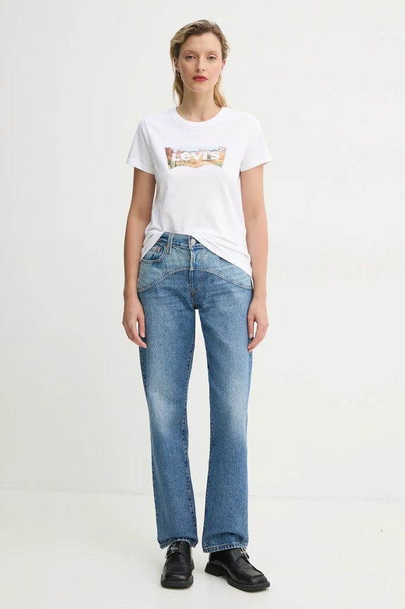 Levi's t-shirt bawełniany THE PERFECT TEE 17369. biały SS25