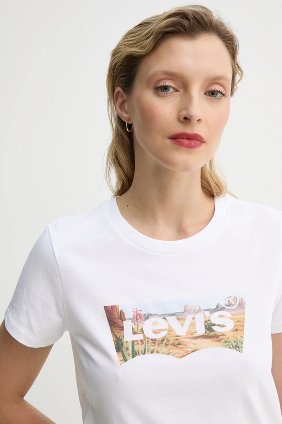 Levi's t-shirt bawełniany THE PERFECT TEE biały 17369.