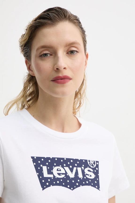 Levi's t-shirt bawełniany THE PERFECT TEE biały 17369.