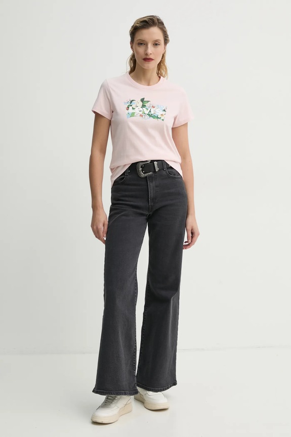 Bavlnené tričko Levi's THE PERFECT TEE 17369. ružová SS25