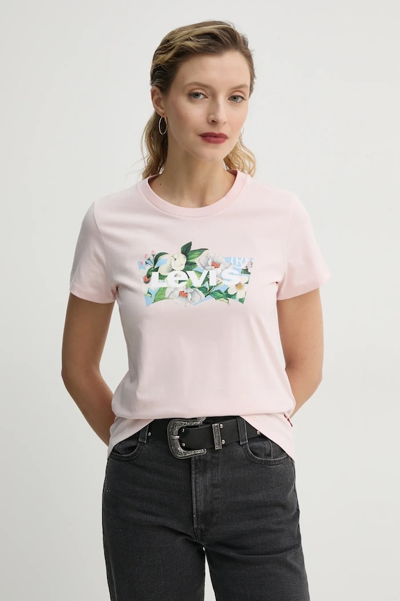 Bavlnené tričko Levi's THE PERFECT TEE ružová 17369.