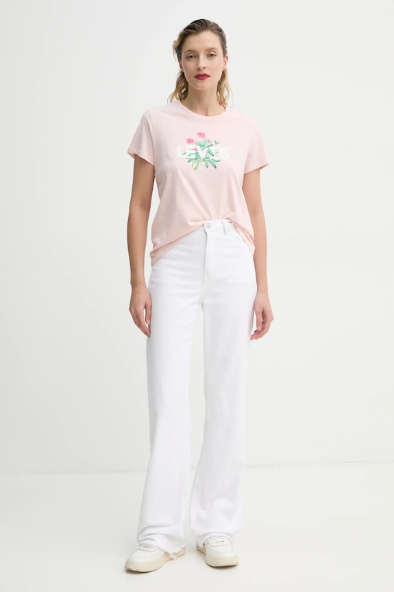 Bavlnené tričko Levi's THE PERFECT TEE 17369. ružová SS25
