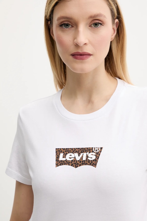 Levi's pamut póló LSE THE PERFECT TEE fehér A2086