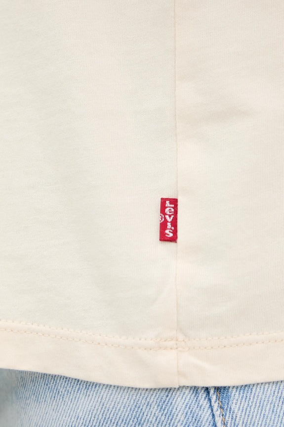 Βαμβακερό μπλουζάκι Levi's LSE THE PERFECT TEE μπεζ A2086