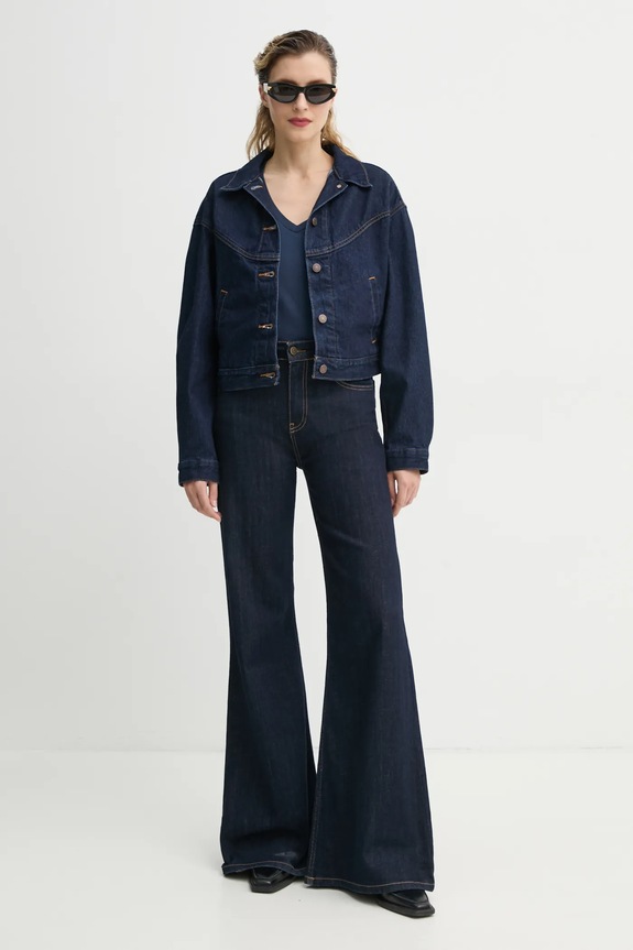 Bavlnené tričko Levi's LSE_PERFECT VNECK A3170 tmavomodrá SS25