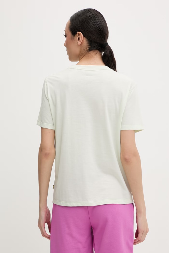 Odzież Fjallraven t-shirt damski z bawełną Lush F14600165 zielony