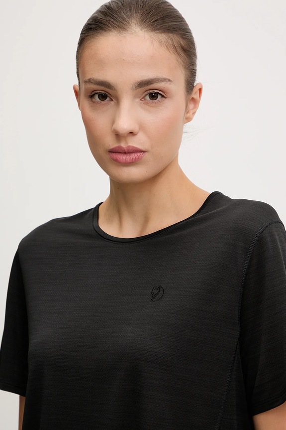 Fjallraven sportos póló Abisko Lite fekete F14600203