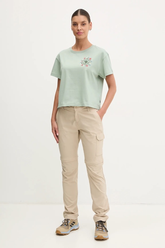 Tričko Fjallraven Fjällblomster F14600213 zelená SS26