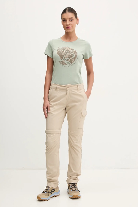 Fjallraven tricou Arctic Fox F89849 verde SS26