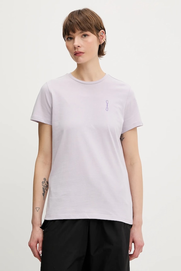 Mammut t-shirt sportowy Massone nadruk fioletowy 1017.05232