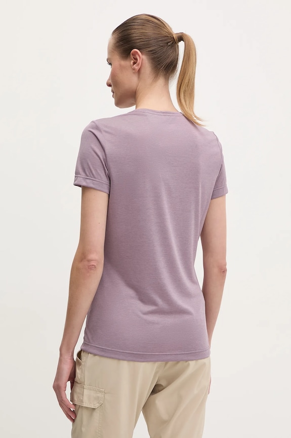 Odzież Jack Wolfskin t-shirt sportowy Crosstrail 1801693 fioletowy