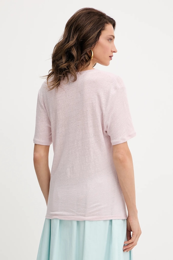 Îmbrăcăminte BOSS Orange tricou de in C_Ela_1 50538645 roz