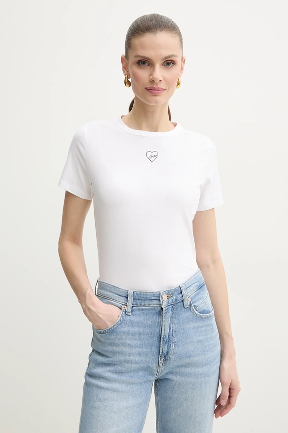 BOSS Orange pamut póló pamut fehér 50540260