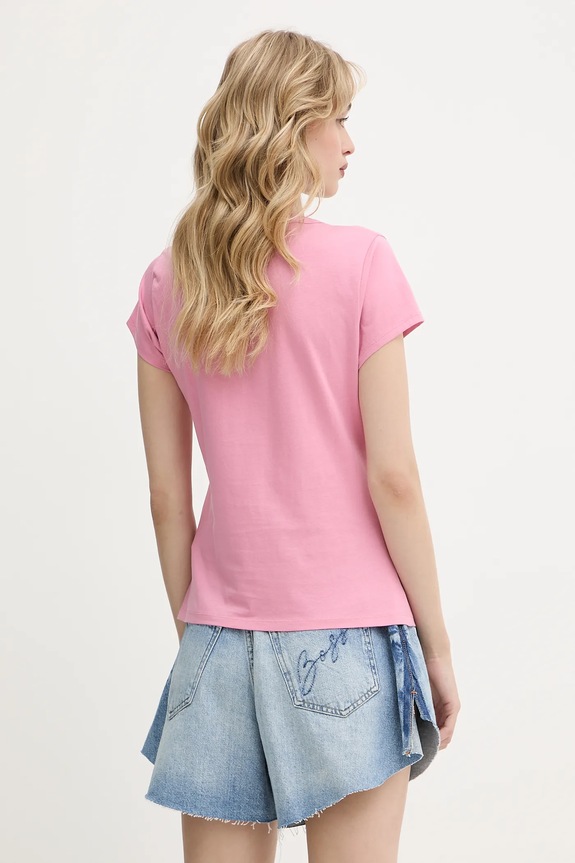 Odzież BOSS Orange t-shirt bawełniany 50540432 różowy