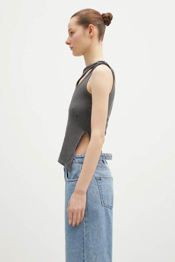 KSUBI top Twisted Tank WPS25SI004 gray SS25