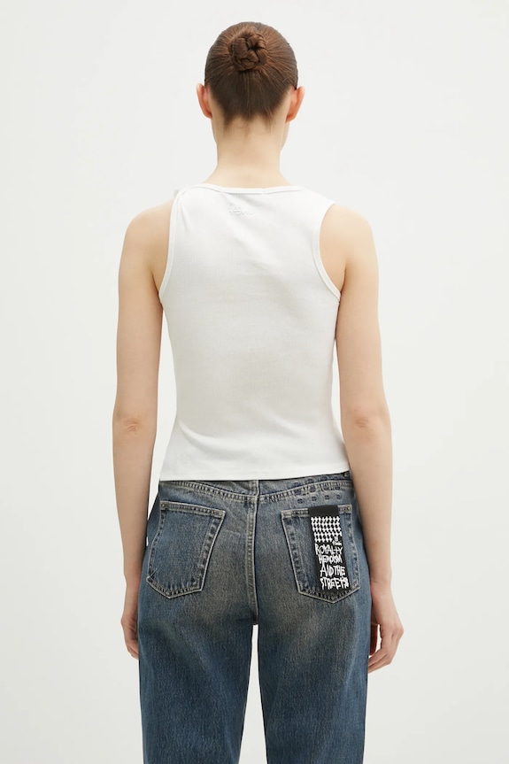 Clothing KSUBI top Twisted Tank WPS25SI005 white