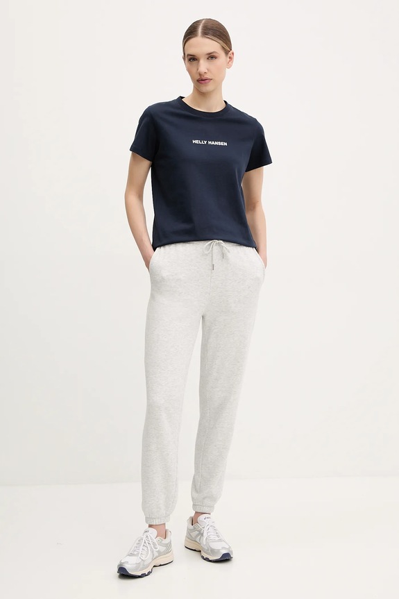 Helly Hansen t-shirt bawełniany CORE 54591 granatowy SS25