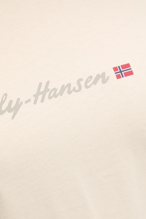 Helly Hansen pamut póló CORE GRAPHIC 54592 bézs