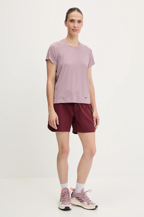 Helly Hansen t-shirt sportowy SHINE SOLEN 49577 różowy SS25