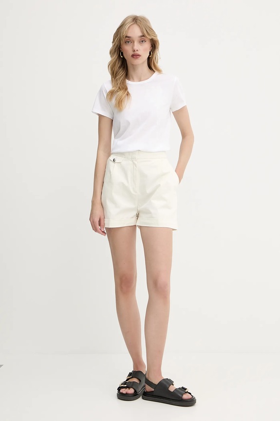 Βαμβακερό μπλουζάκι BOSS 50537598 λευκό SS25