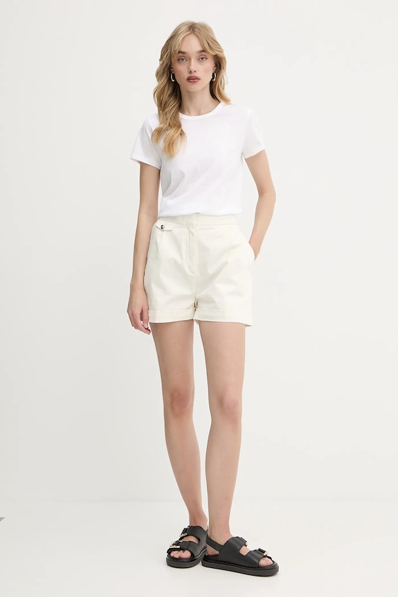 Βαμβακερό μπλουζάκι BOSS 50537598 λευκό SS25