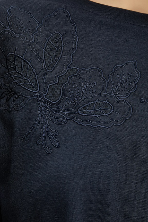 BOSS t-shirt bawełniany 50541328 granatowy