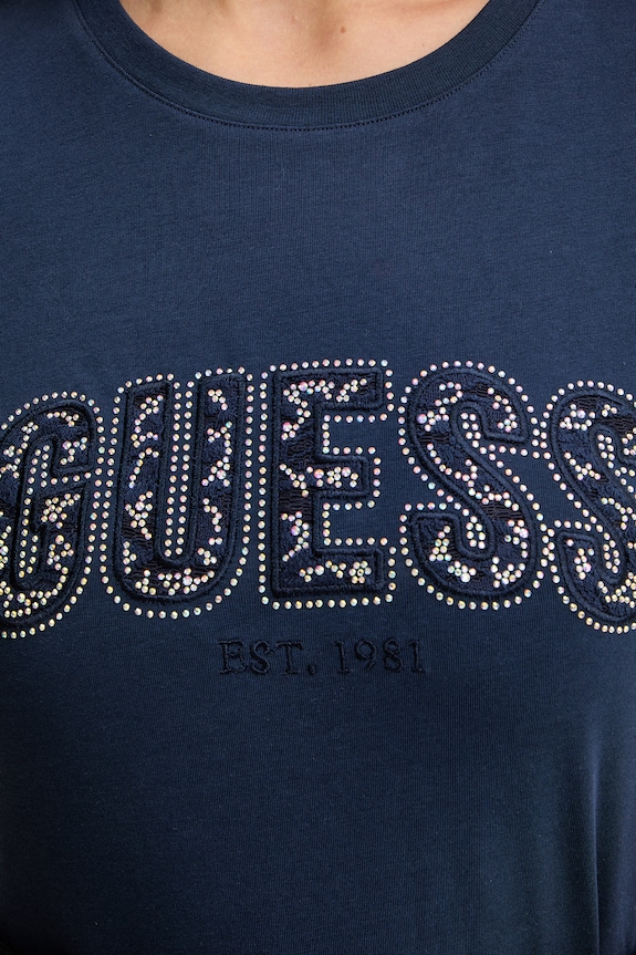 Guess tricou W5GI04.J1314 bleumarin