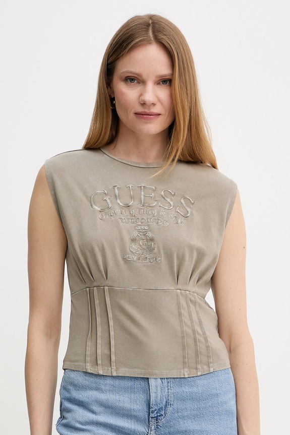 Guess top regular beżowy W5GI22.K49A1