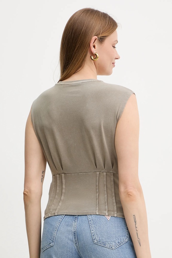 Odzież Guess top W5GI22.K49A1 beżowy