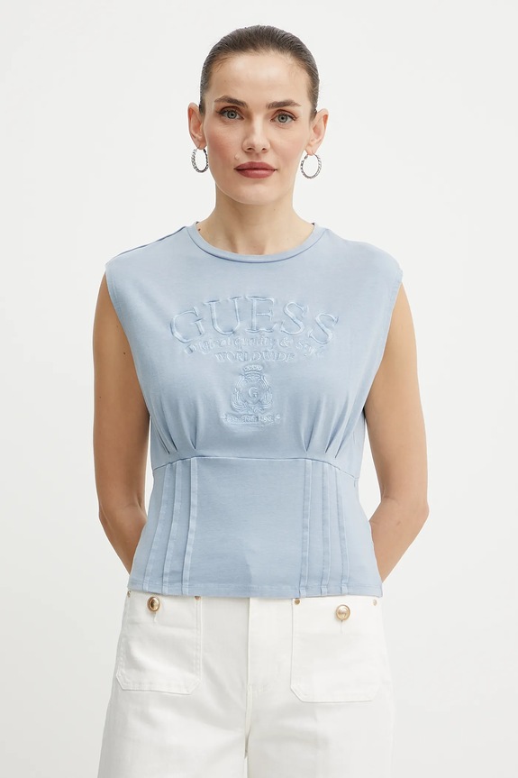 Guess top regular niebieski W5GI22.K49A1