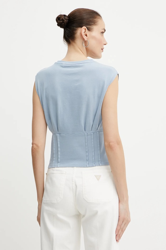 Odzież Guess top W5GI22.K49A1 niebieski