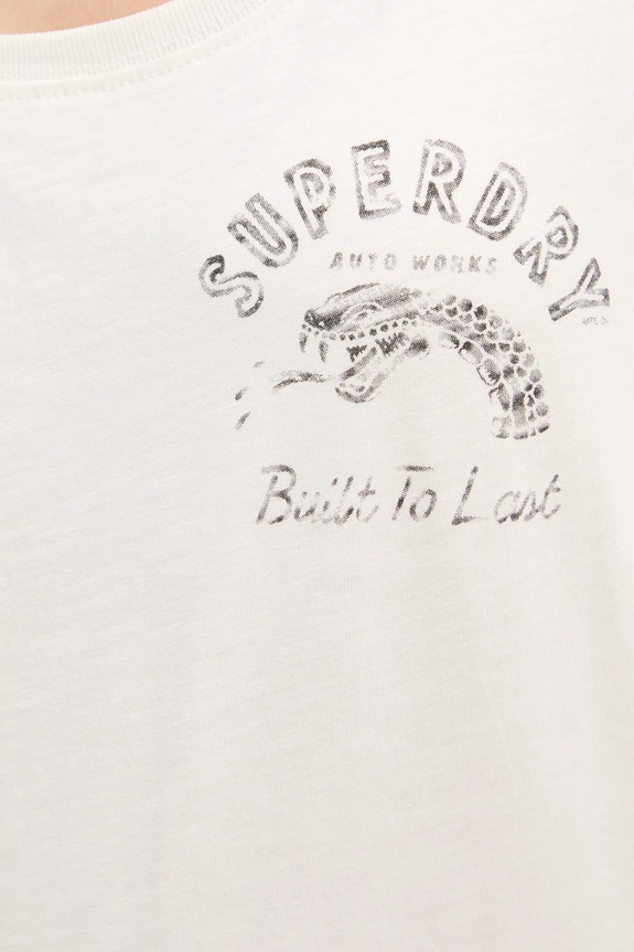 Bavlněné tričko Superdry W1011613A.1KZ béžová