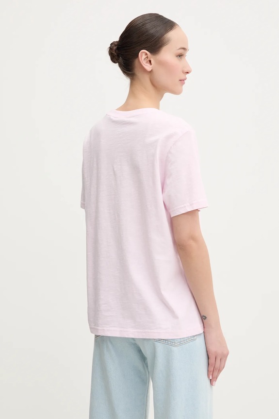 Ρούχα Βαμβακερό μπλουζάκι Superdry W1011627A.9HQ ροζ