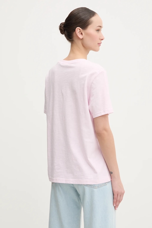 Ρούχα Βαμβακερό μπλουζάκι Superdry W1011627A.9HQ ροζ