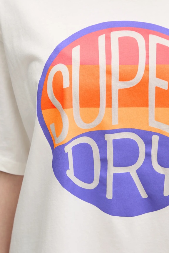 Bavlnené tričko Superdry W1011752A.71D biela