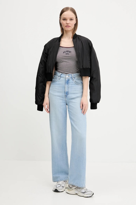 Top Superdry W6012036A.E9I burgundské SS25