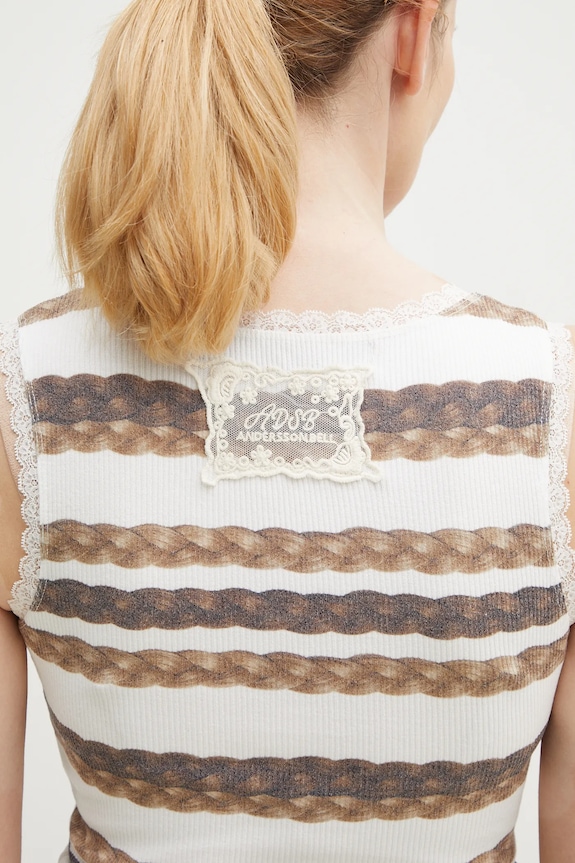 Andersson Bell top Hair Braid Stripe biały atb1263w