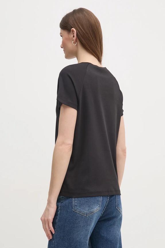 Ρούχα Βαμβακερό μπλουζάκι Calvin Klein K20K208399 μαύρο